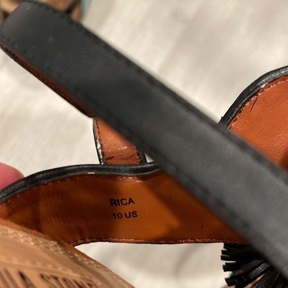 Leila Stone Tassel heeled sandals size 10 - Picture 3 of 9